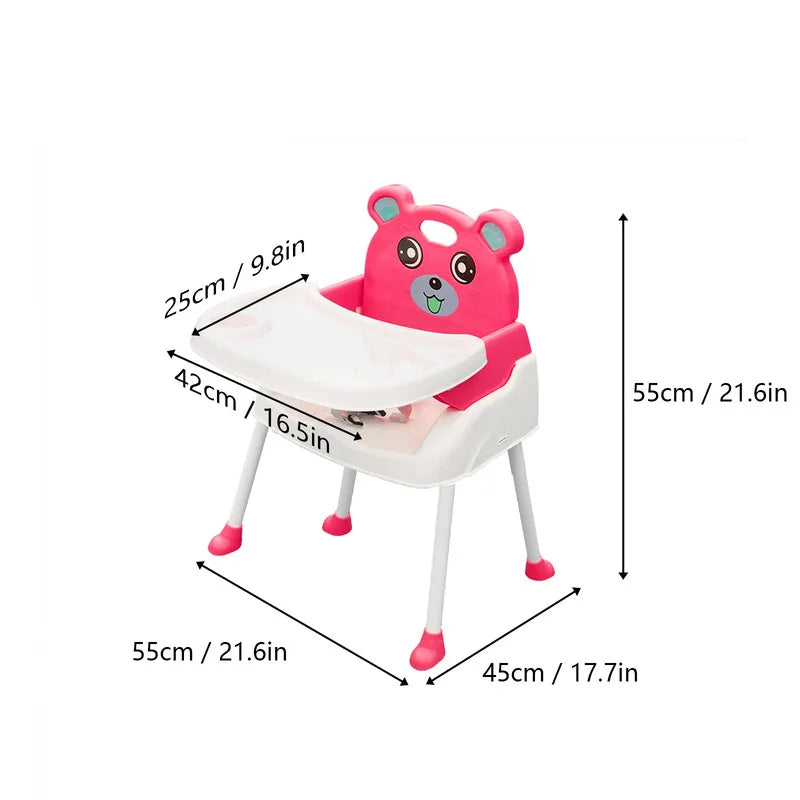 Portable Children Chair Detachable Baby Feeding Table and Chairs Modern Restaurant Furniture